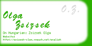 olga zsizsek business card